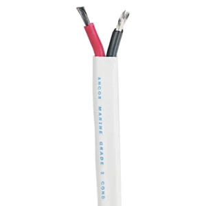 Ancor Standard Duplex Cable - Flat 8-2 AWG - 2 x 8mm Red-Black - 250'
