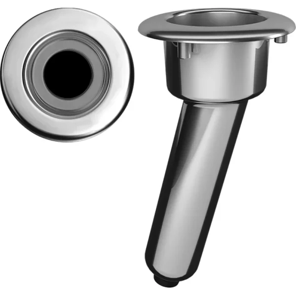 Mate Series Elite Screwless Stainless Steel 15 Rod & Cup Holder - Drain - Round Top