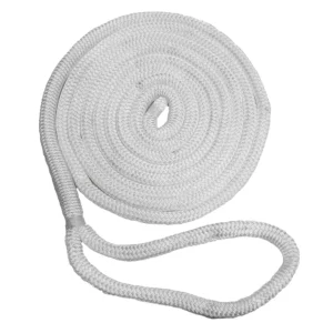 New England Ropes 3-4" Double Braid Dock Line - White - 25'