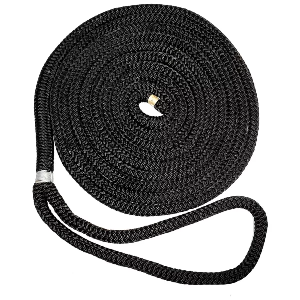 New England Ropes 5-8" Double Braid Dock Line - Black - 35'