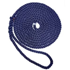 New England Ropes 3-8" Premium 3-Strand Dock Line - Navy Blue - 25'