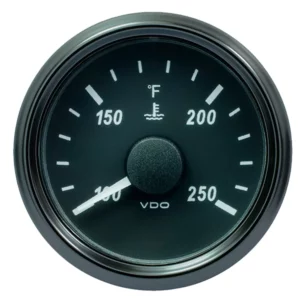 VDO SingleViu 52mm (2-1-16") Water Temp. Gauge - 250 F - 291-22 OHM