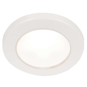 Hella Marine EuroLED 75 3" Round Screw Mount Down Light - White LED - White Plastic Rim - 12V