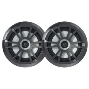 FUSION EL-FL651SPG EL Series Full Range Shallow Mount Marine Grey Speakers - 6.5" w- LED Lights
