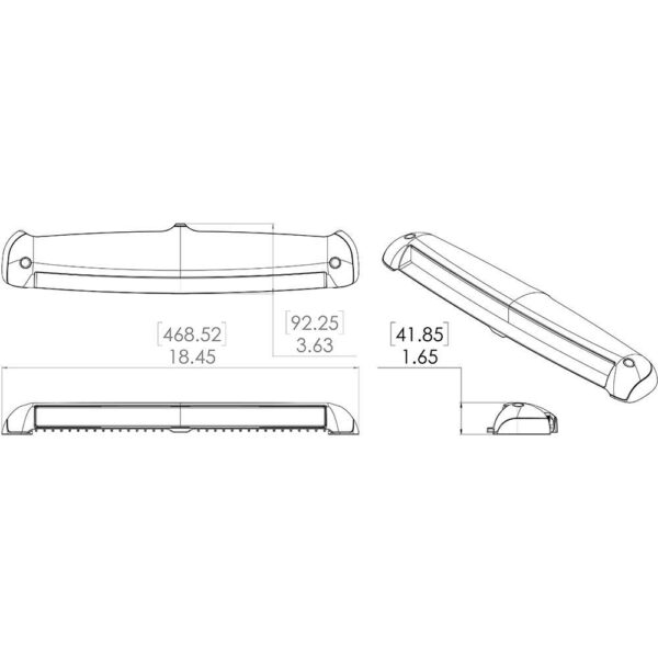 Lumitec Razor Light Bar - Spot - Flush Mount - White - Image 3