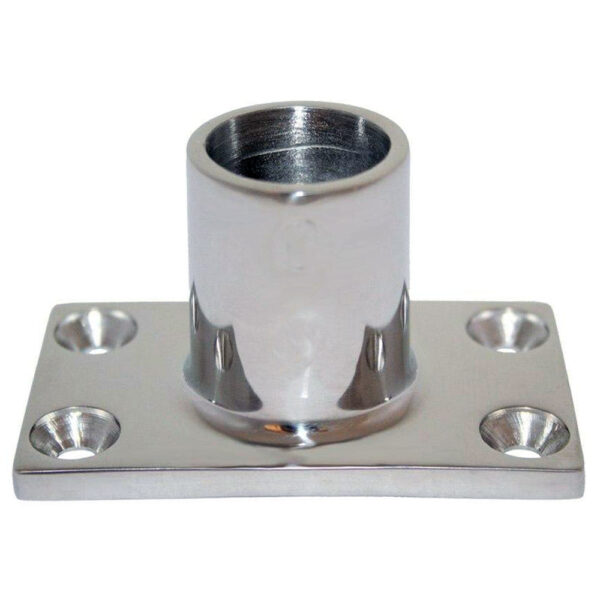 Whitecap ⅞" O.D. 90 Rectangle Base SS Rail Fitting