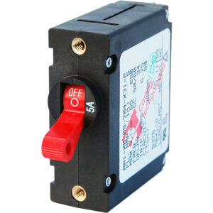 Blue Sea 7201 AC-DC Single Pole Magnetic World Circuit Breaker  -  5 AMP