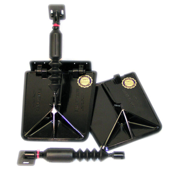 Nauticus SX9510-80 Smart Tab SX Composite Trim Tabs 9.5 x 10 - f-18-20 Boat w-150 - 240HP - Black