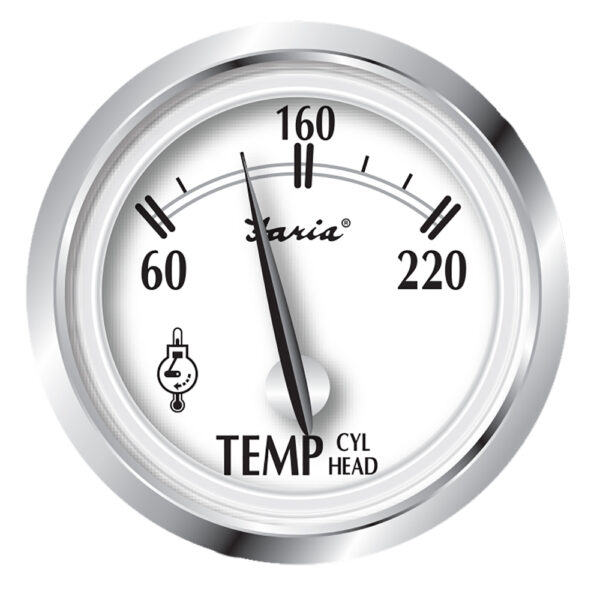 Faria Newport SS 2" Cylinder Head Temperature Gauge w-Sender - 60 to 220 F