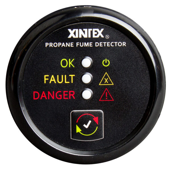 Fireboy-Xintex Propane Fume Detector w-Plastic Sensor - No Solenoid Valve - Black Bezel Display