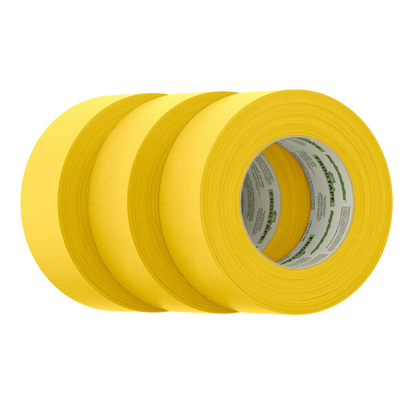 FrogTape CP 225 Medium-High Adhesion Masking Tape - 48MM x 55M x 3-Pack - Gold - Rated for 225F - Image 2