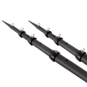 Tigress 15' XD 3K Carbon Fiber Telescoping Outrigger Poles - Matte Black- Black - Pair
