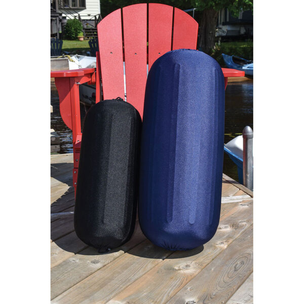Dock Edge Reversible Fender Cover - Black-Blue - Small - Image 3